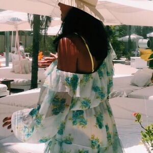 Zimmermann Multicolored Off-Shoulder Sundress Mini